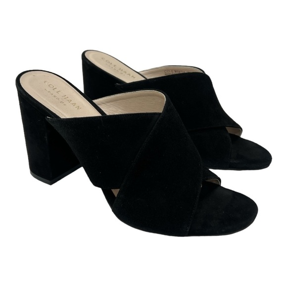 COLE HAAN
Gabby Slip-On Block-Heel Sandals suede Black size 6 B - Picture 3 of 10